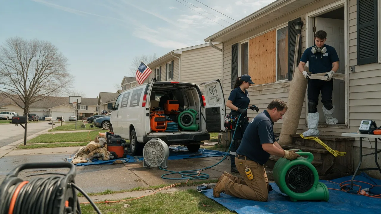 Water Damage Restoration in Burlington, IN near me